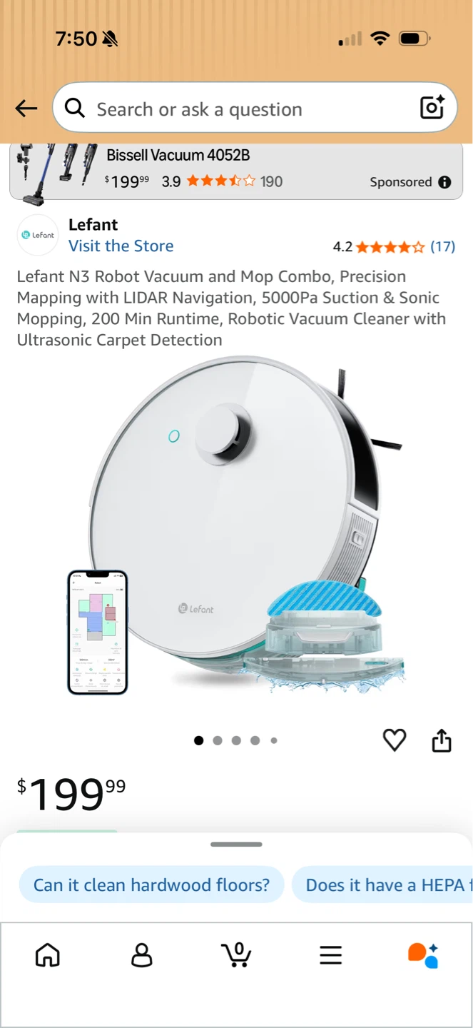 Lefant N3 Robot Vacuum and Mop Combo - photo 2