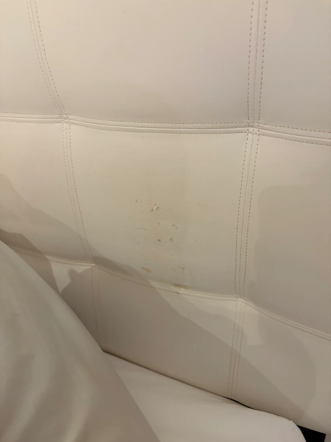 White Faux Leather Queen Bed Frame - photo 3