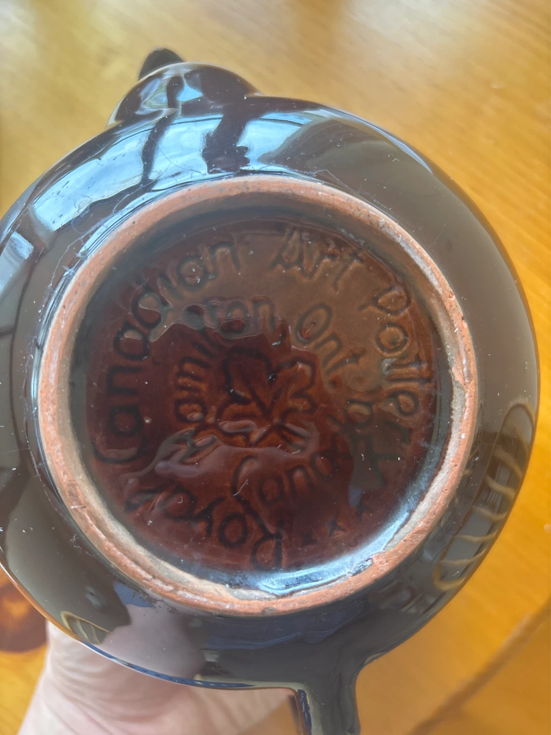 Vintage Brown Betty Royal Canadian Art Pottery Teapot - photo 3