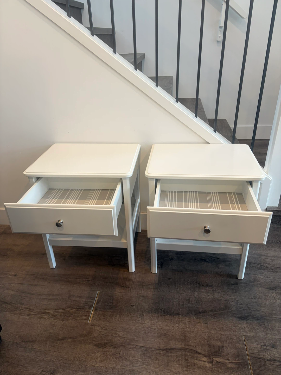 pair of IKEA nightstands in white - photo 2