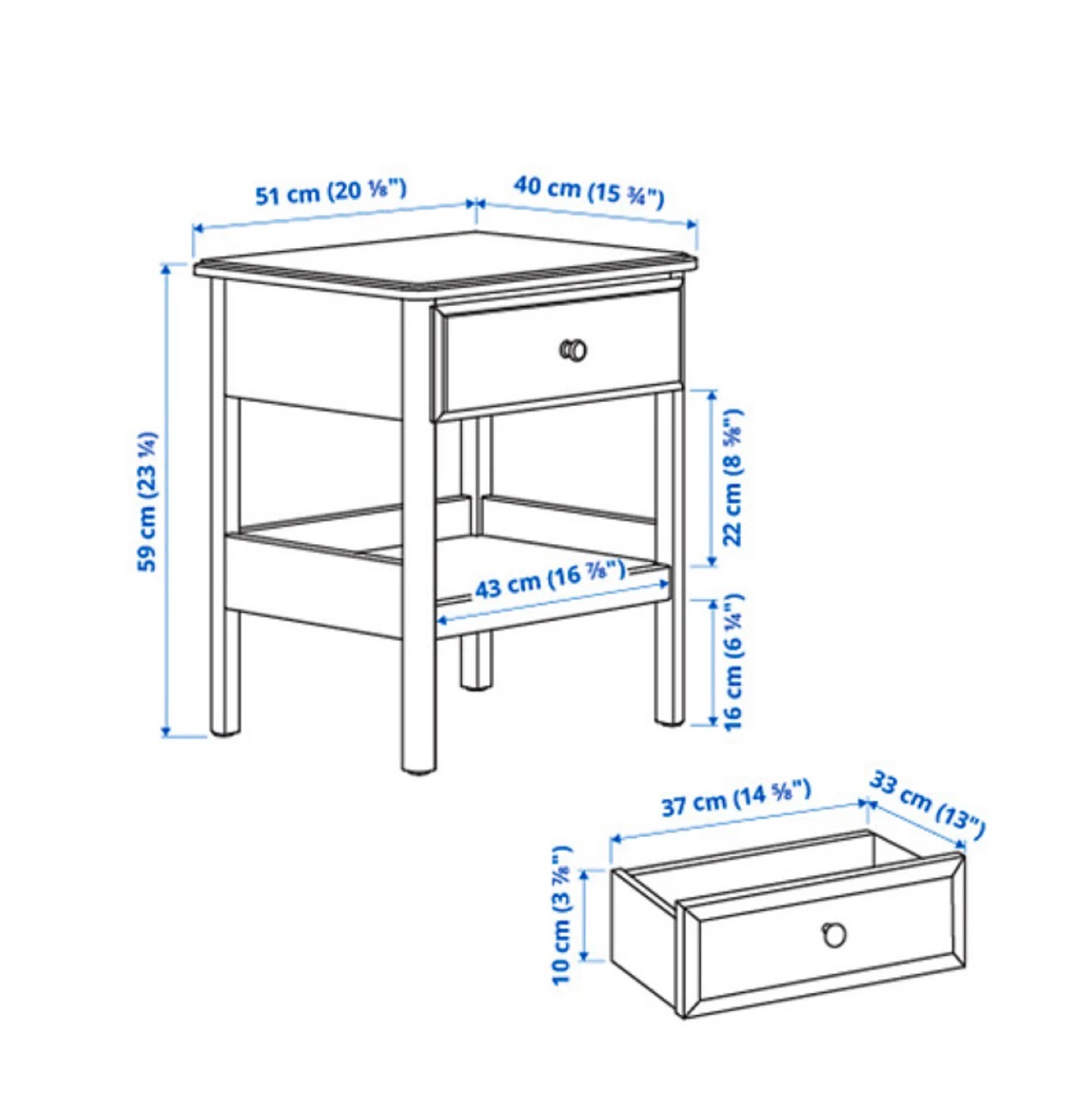 pair of IKEA nightstands in white - photo 3