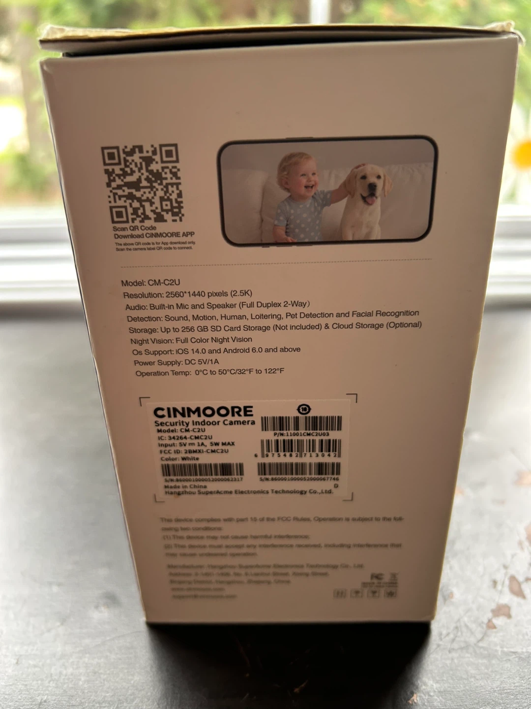 CINMOORE C2U Indoor Pan Tilt Wi-Fi Camera 2-Pack - photo 2