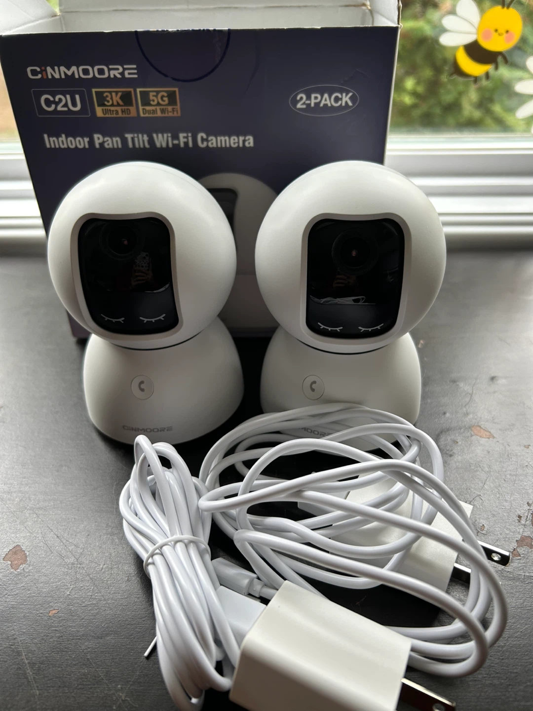 CINMOORE C2U Indoor Pan Tilt Wi-Fi Camera 2-Pack - photo 4