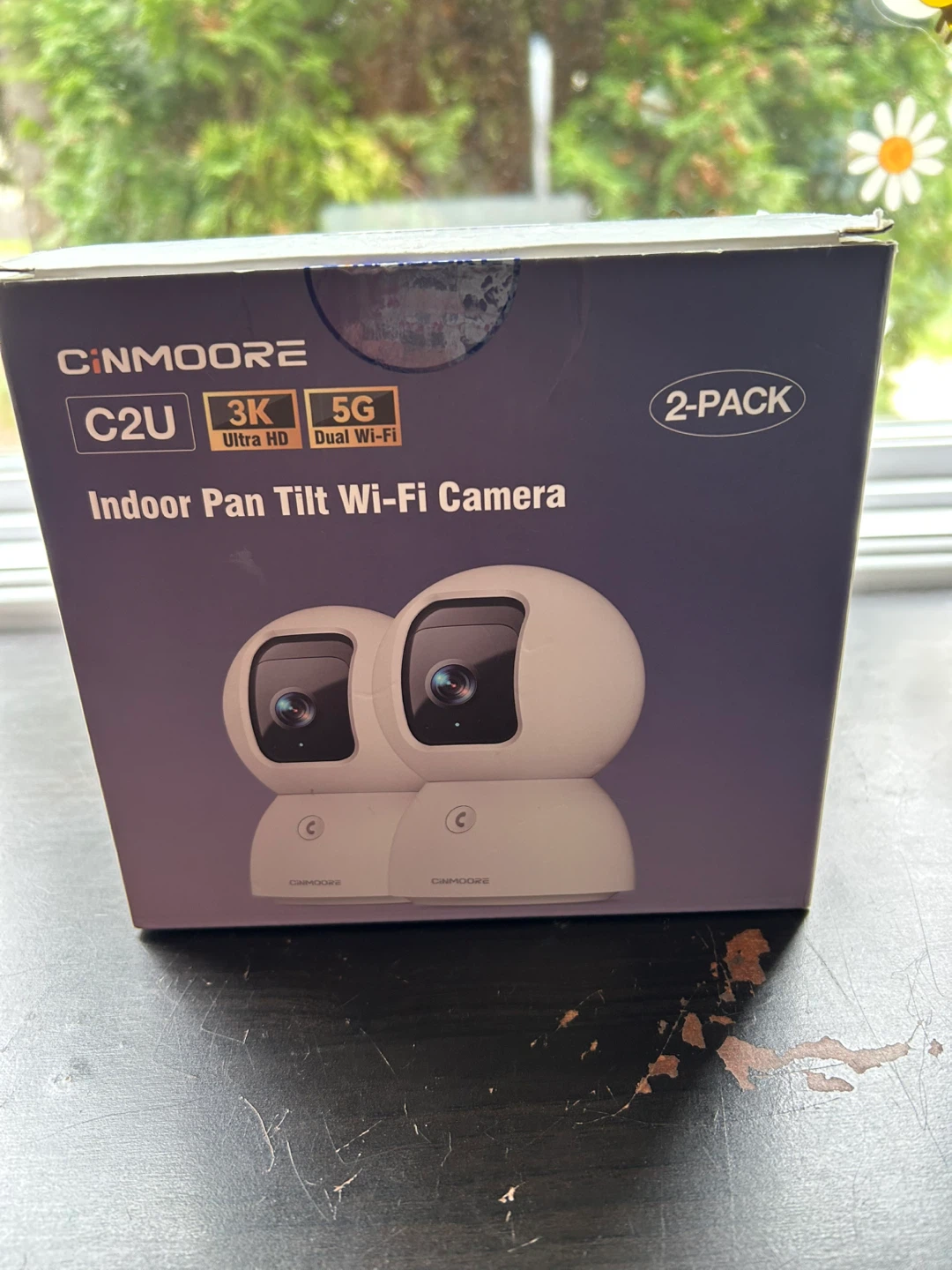 CINMOORE C2U Indoor Pan Tilt Wi-Fi Camera 2-Pack