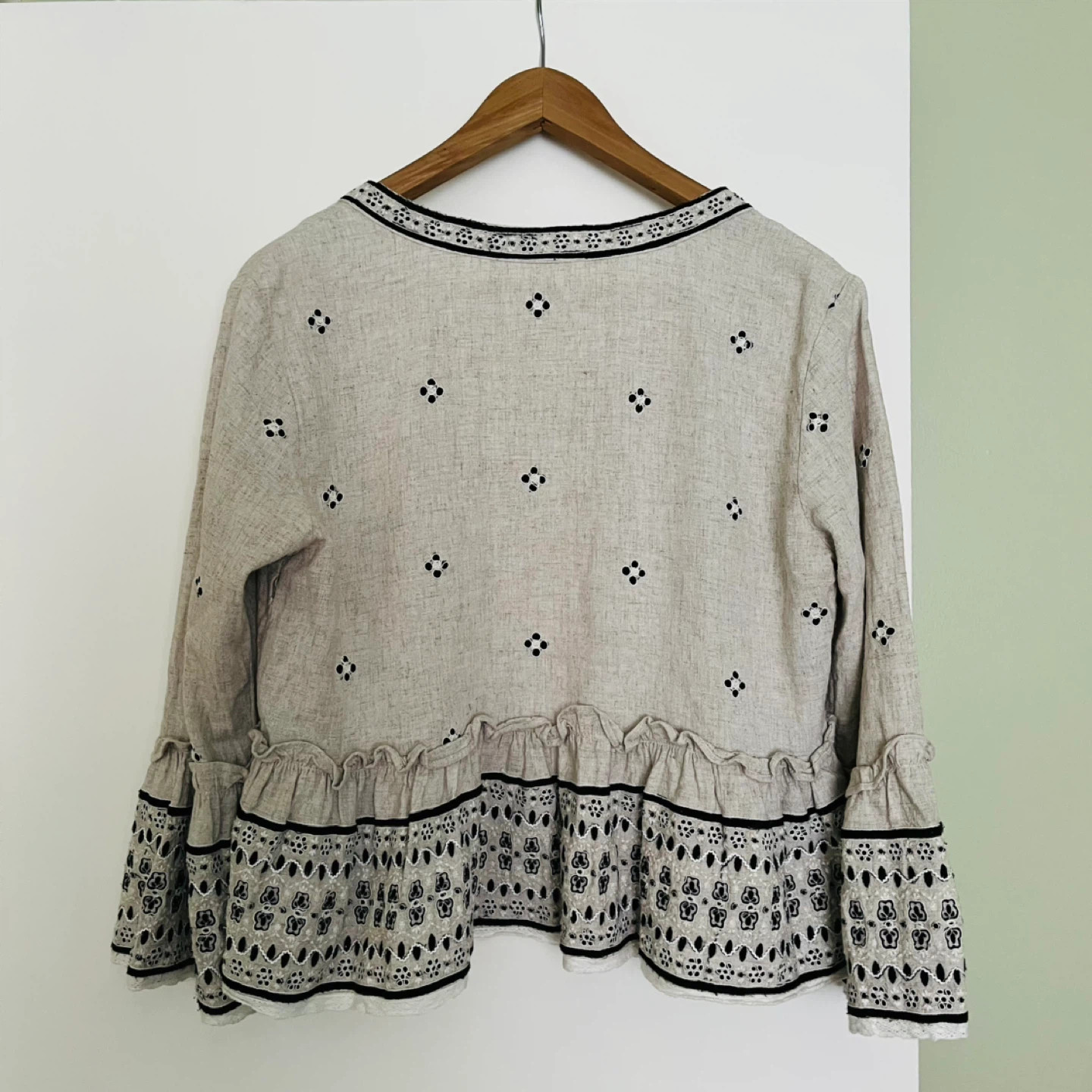 Anthropologie Embroidered Linen Blend Jacket (XS/S) - photo 2