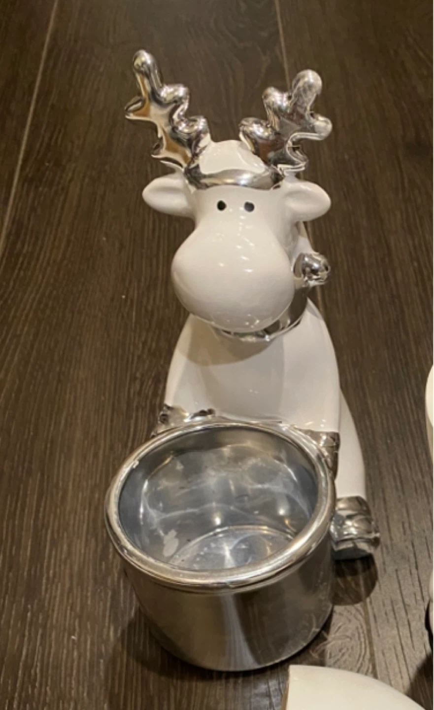 Reindeer animal design plant pot ceramic