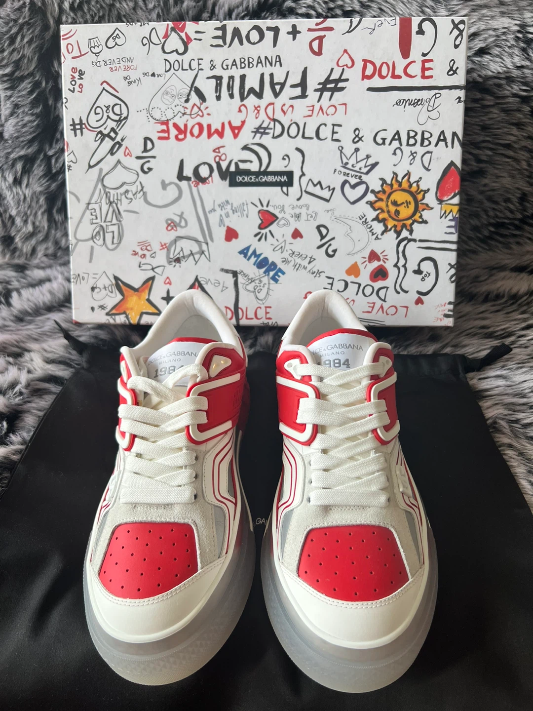 Dolce & Gabbana Custom 2.Zero Low Red Silver