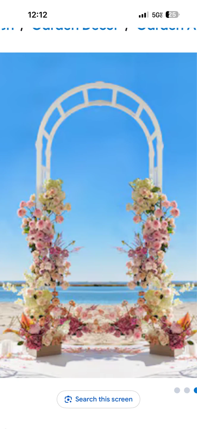 White 40” c 86” Garden Arch Trellis Arbor - photo 5