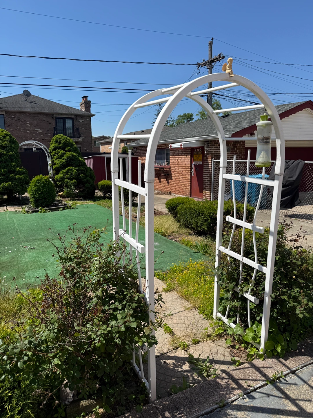 White 40” c 86” Garden Arch Trellis Arbor