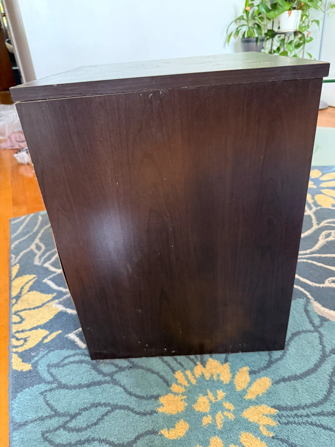 Dark Brown Wood Storage Shelf Unit - photo 2