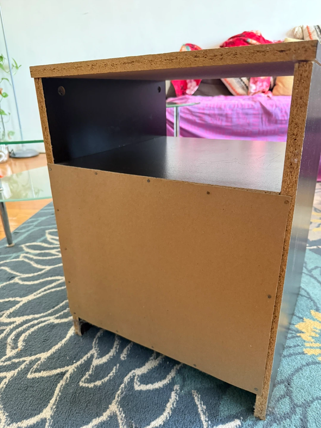 Dark Brown Wood Storage Shelf Unit - photo 3