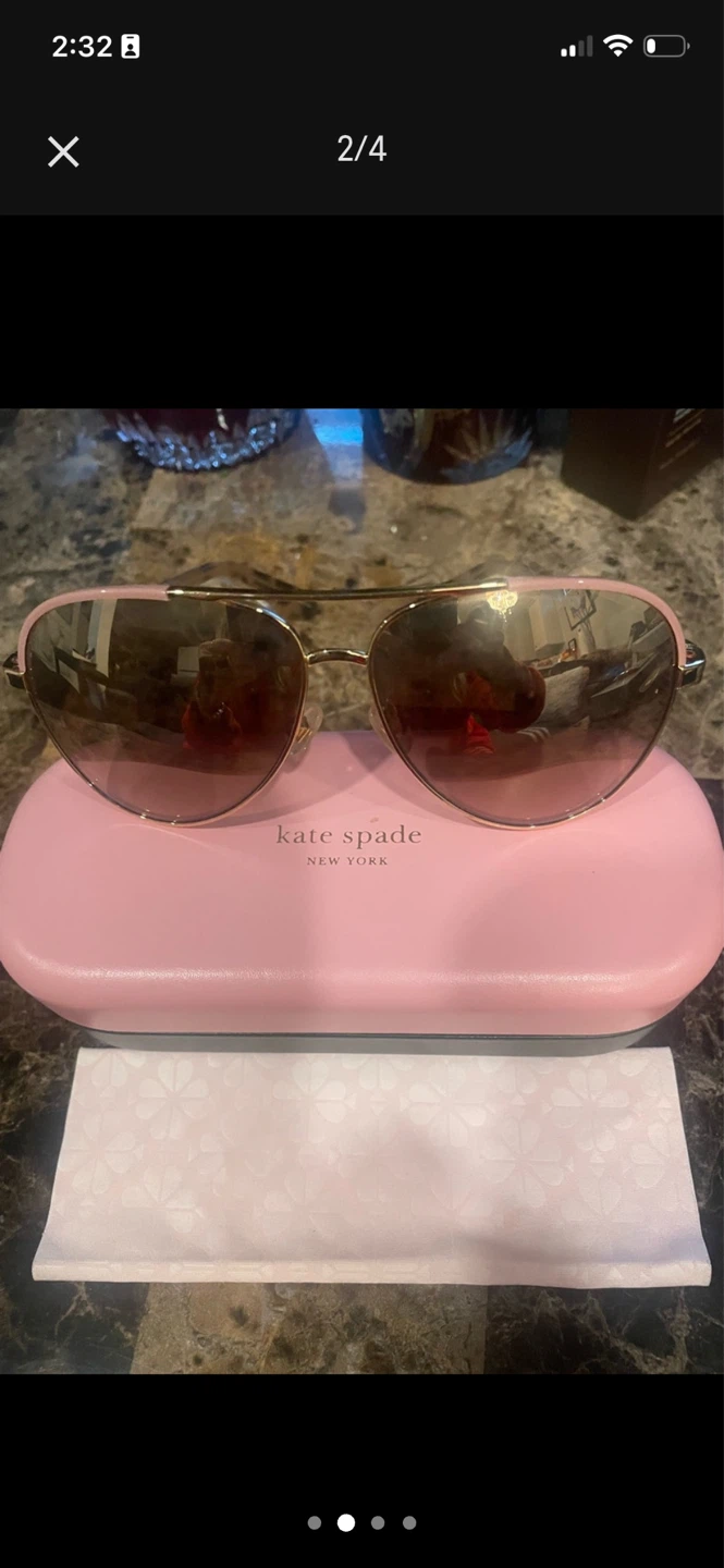 Kate Spade New York Aviator Sunglasses - Brand New with Cas