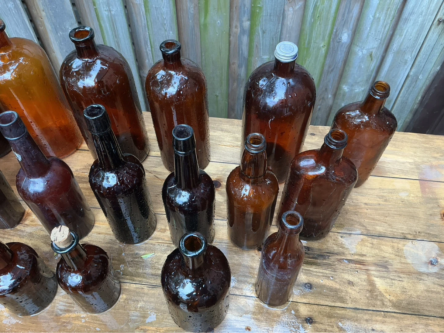 Assorted Antique Amber Glass Bottles ! - photo 3