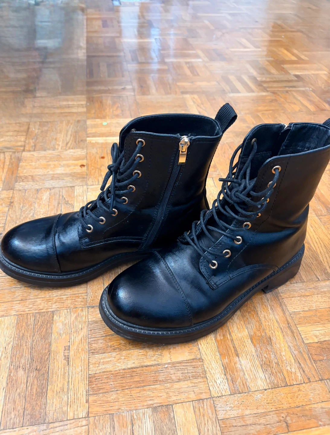 Black Faux Leather Boots - photo 2