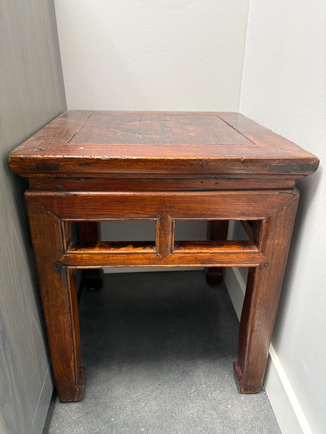 Vintage Wooden Side Table Stool - photo 2