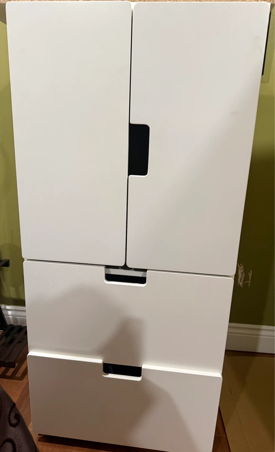 White Storage Cabinet with Drawers