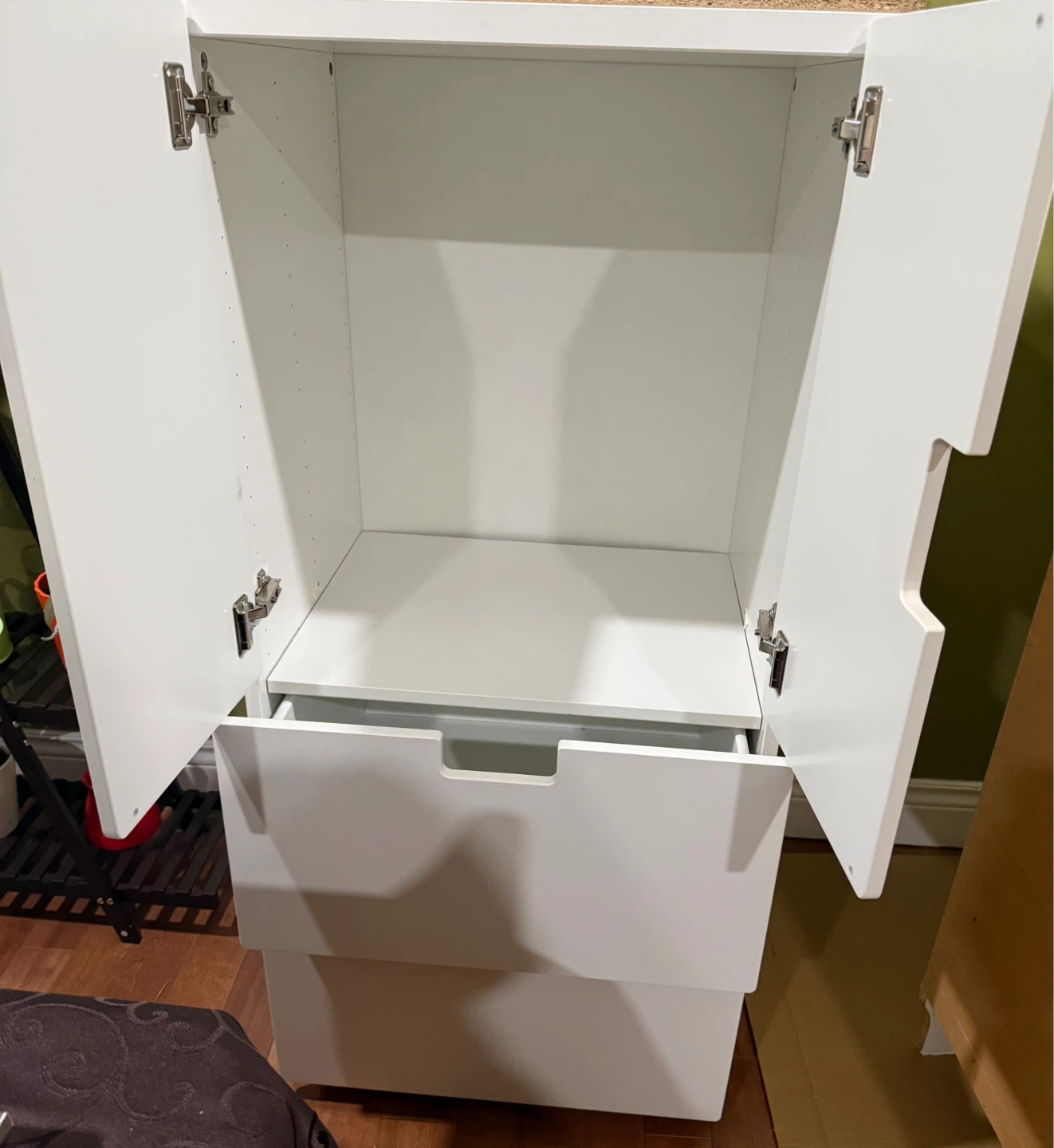 White Storage Cabinet with Drawers - photo 2