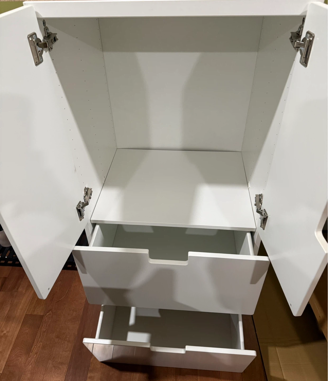 White Storage Cabinet with Drawers - photo 4