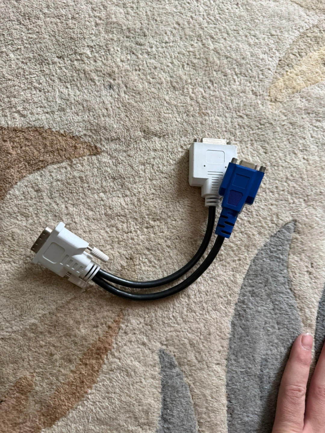 DVI-I to DVI-D + VGA HD15 Y Splitter Cable Adapter - photo 2