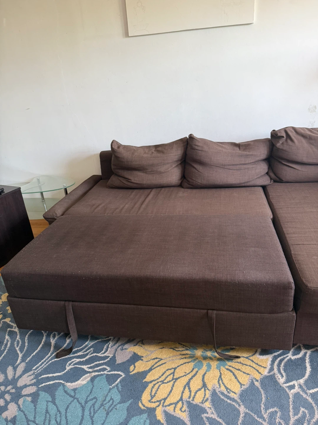Brown Sectional Sofa with Sleeper Function - photo 3