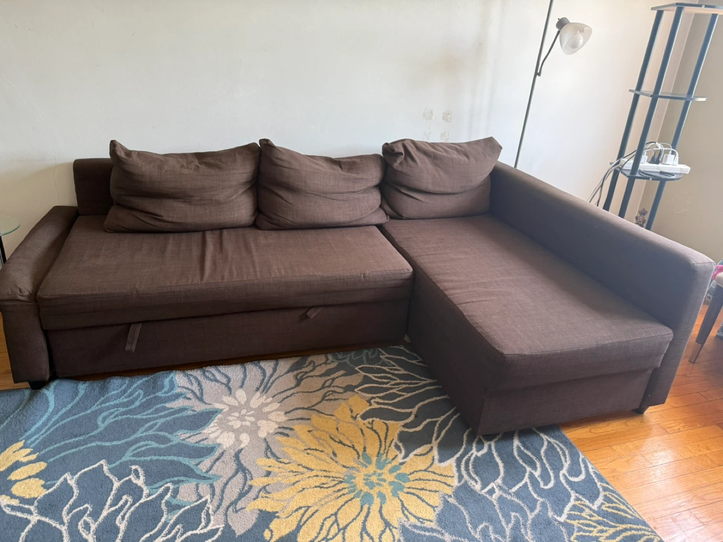 Brown Sectional Sofa with Sleeper Function