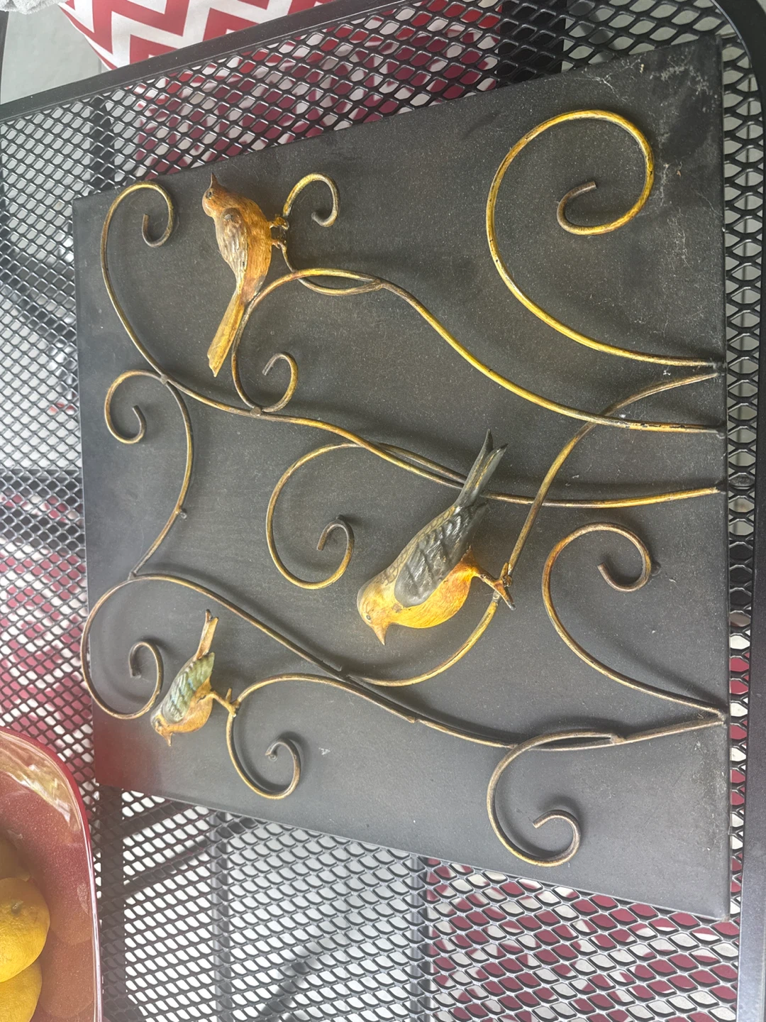Free tin/metal bird outdoor decoration - photo 3
