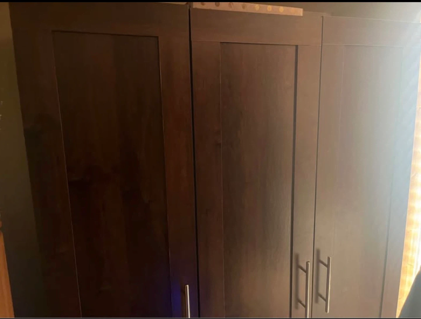 Dark Wood Wardrobe/Storage Cabinet