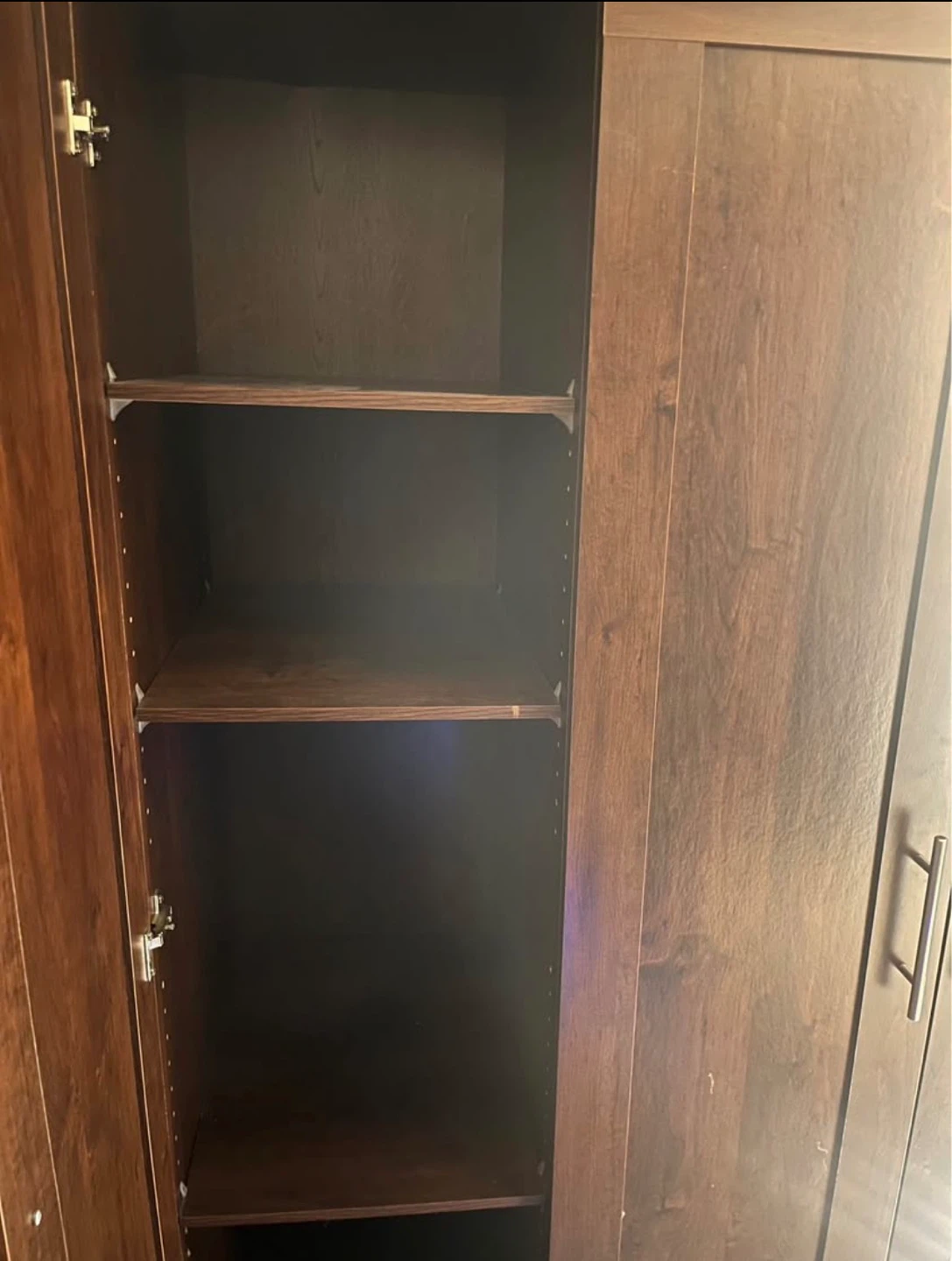 Dark Wood Wardrobe/Storage Cabinet - photo 3