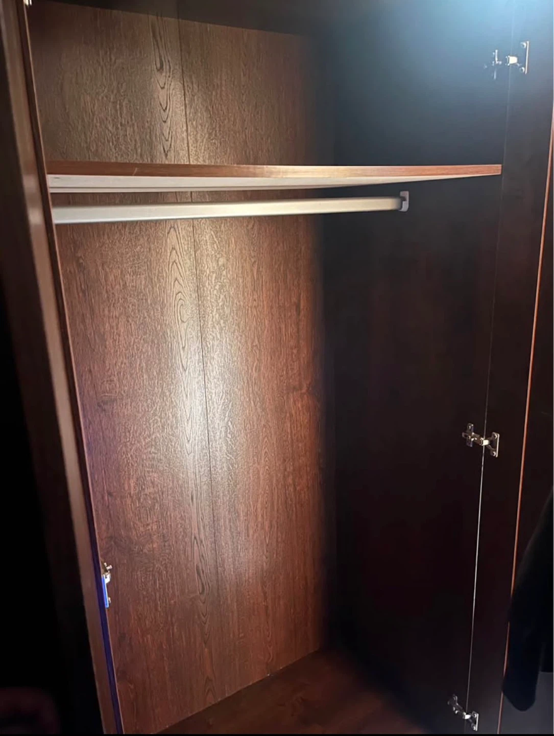 Dark Wood Wardrobe/Storage Cabinet - photo 2