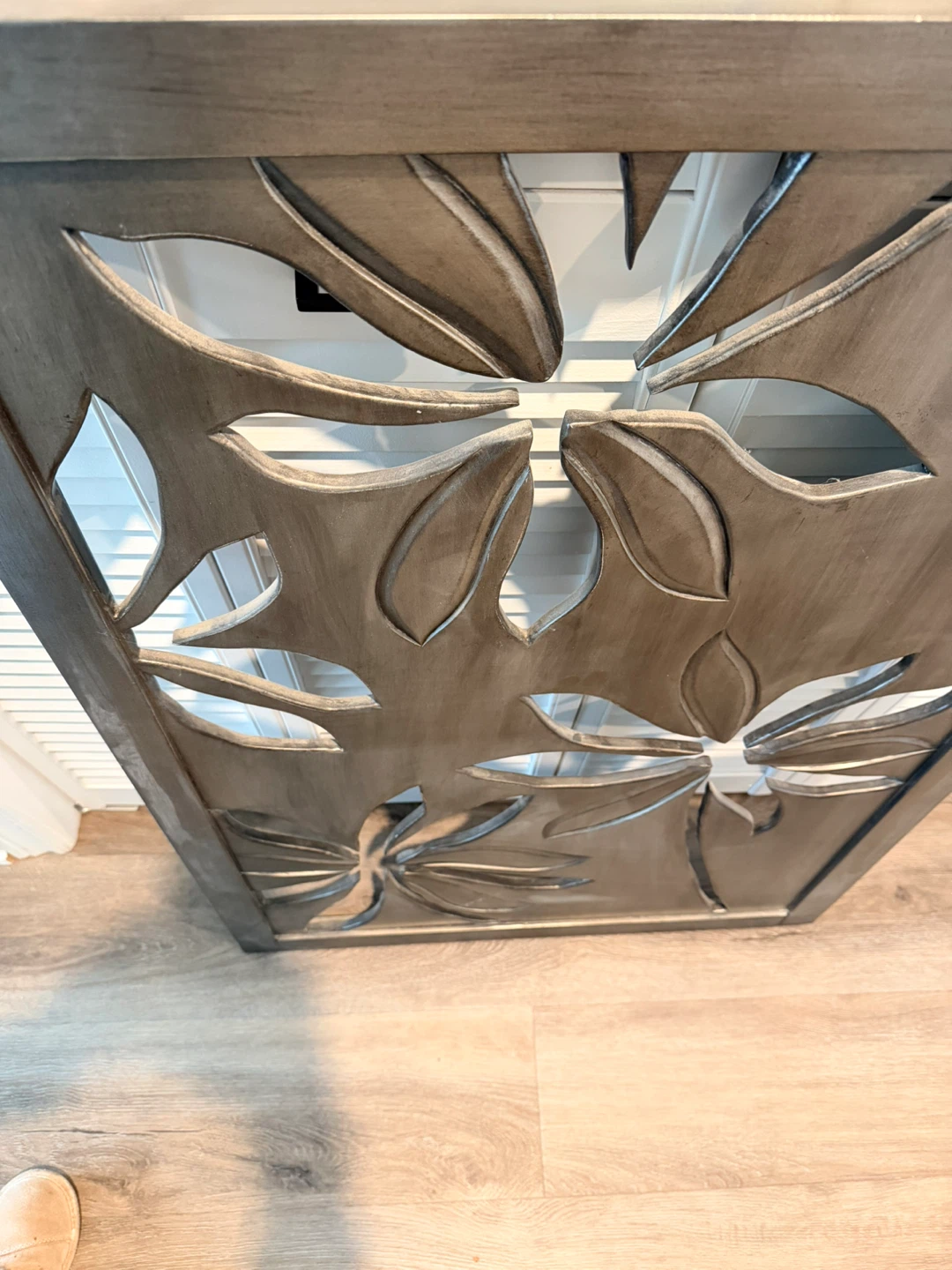 Decorative Wood Panel with Floral Cutout - photo 2