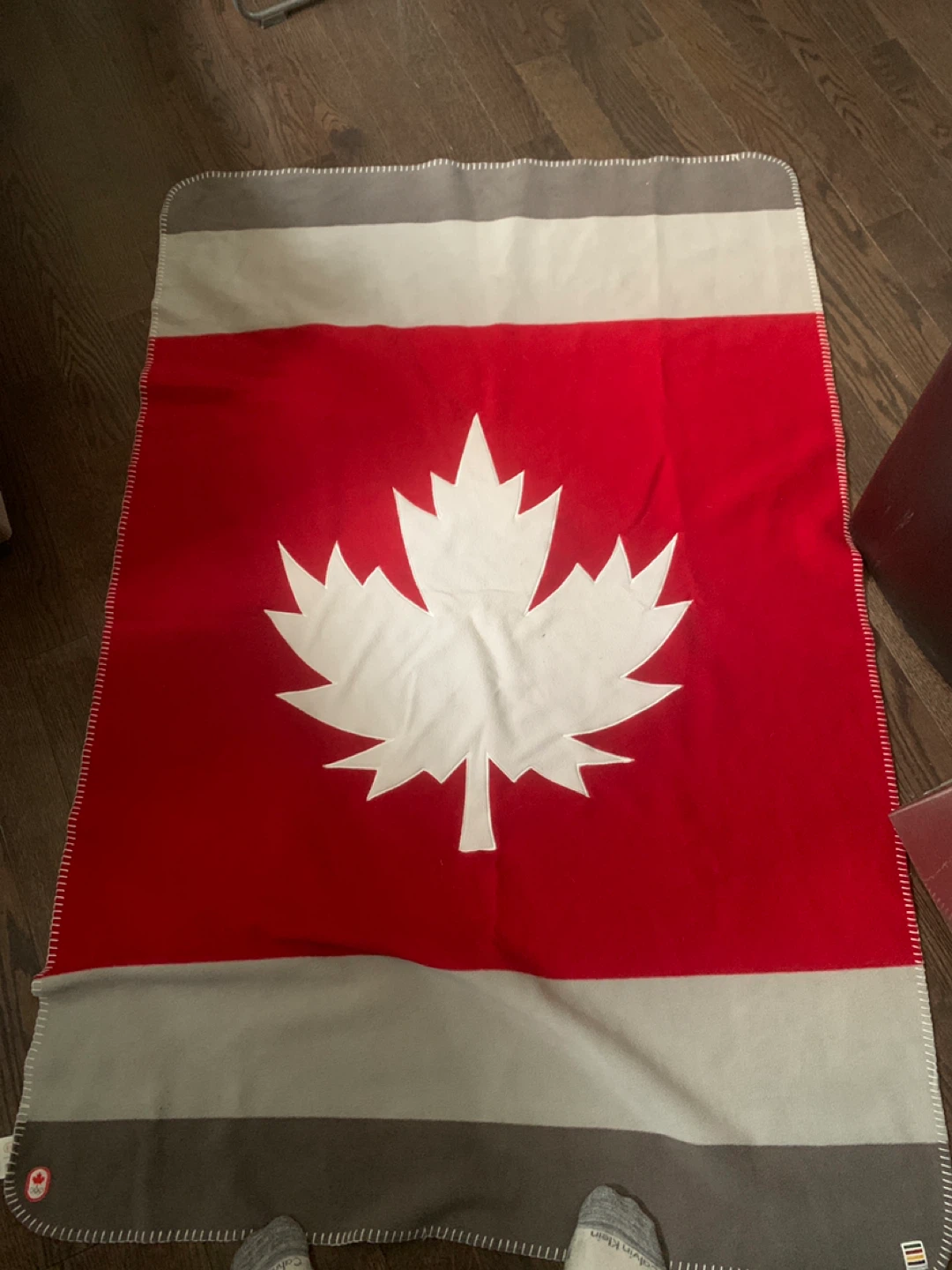 Hudson Bay Canada Maple Leaf Fleece Blanket