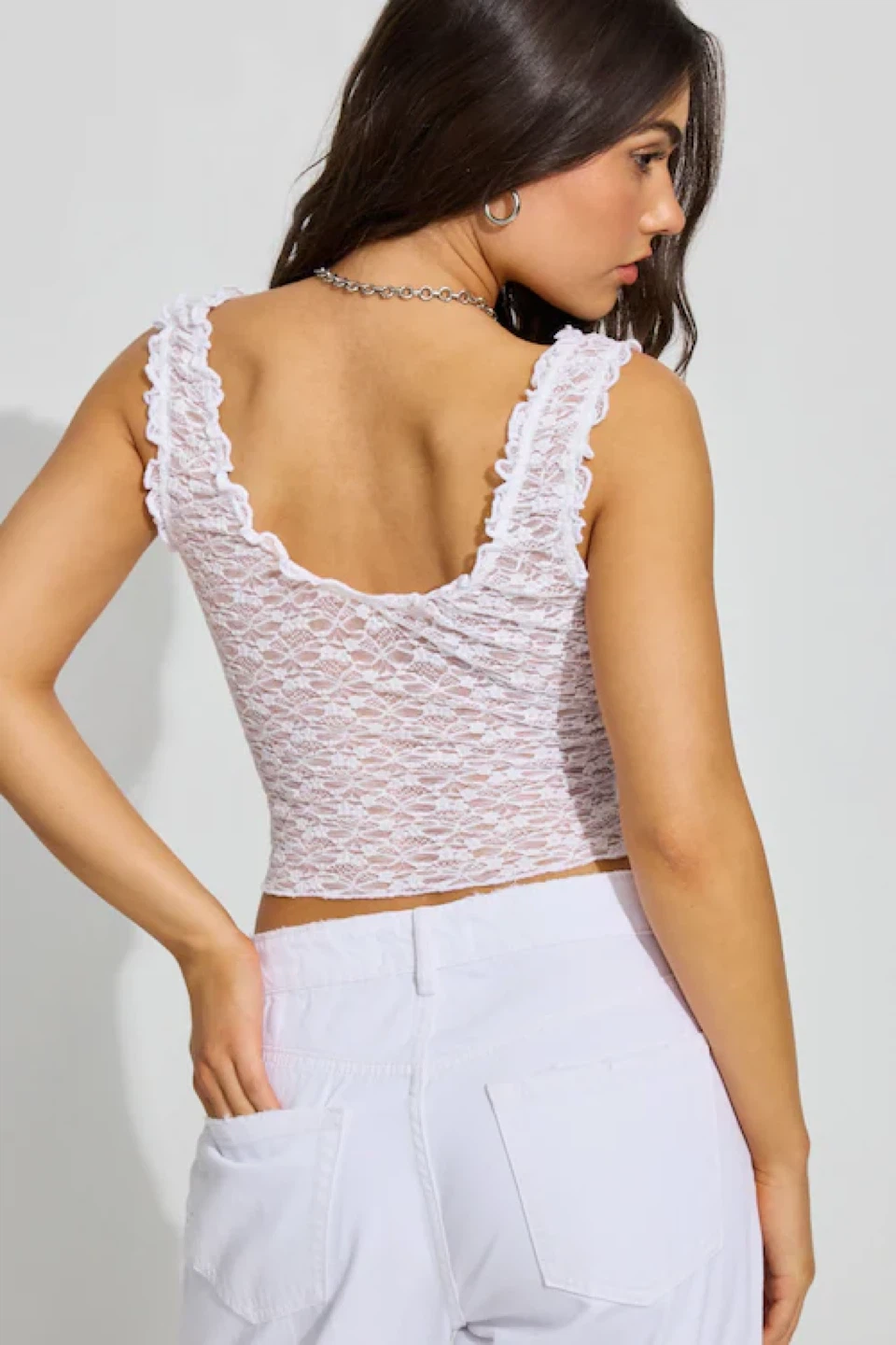 Bubble lace off the shoulder top - size small - NWT - photo 2