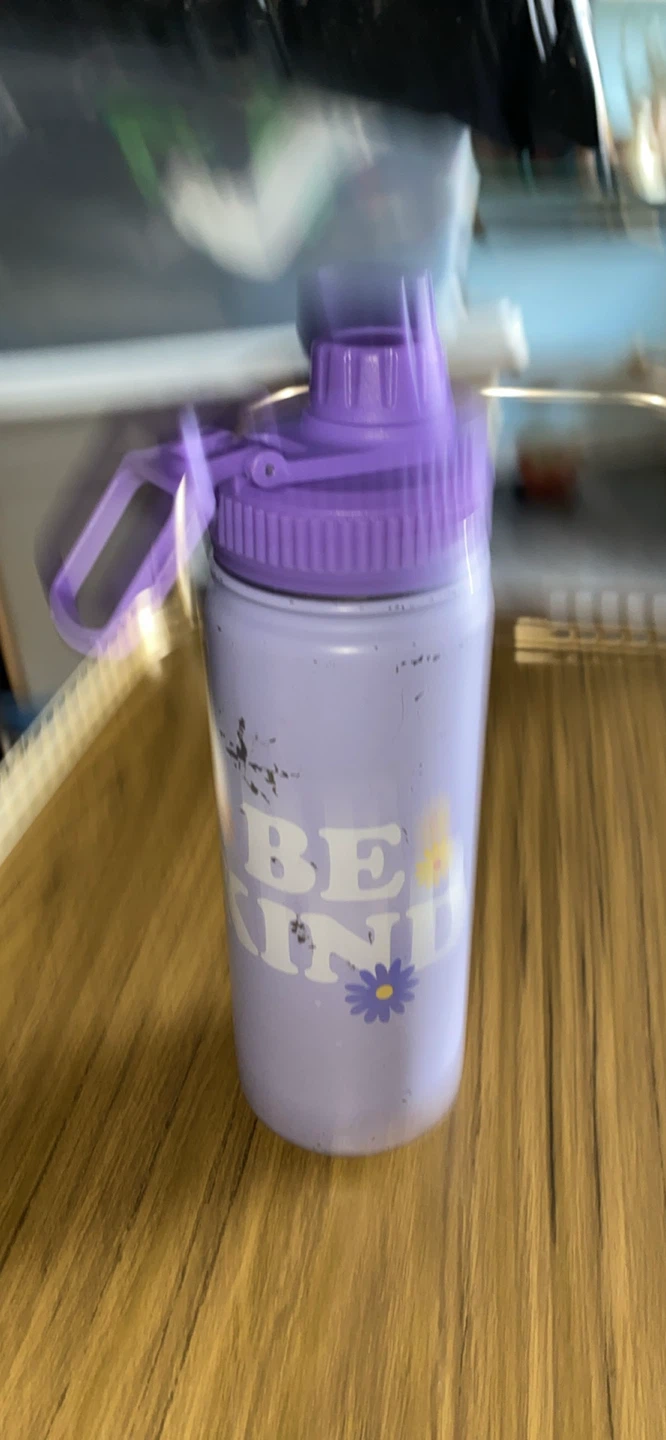 Purple Water Bottle with 'BE KIND' design new  see description