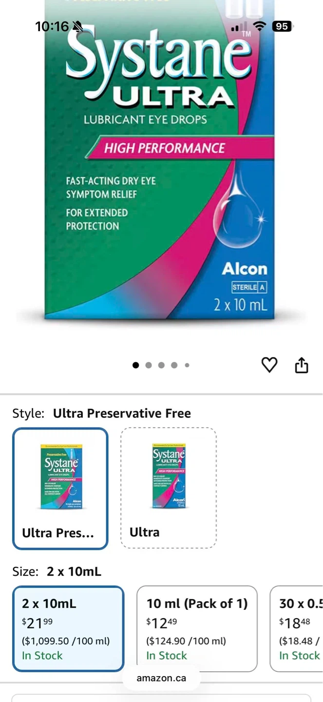 Systane Ultra Lubricant Eye Drops Twin Pack 2 x 10mL