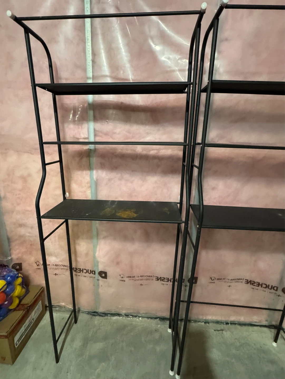 Black Metal Tiered Shelf Unit