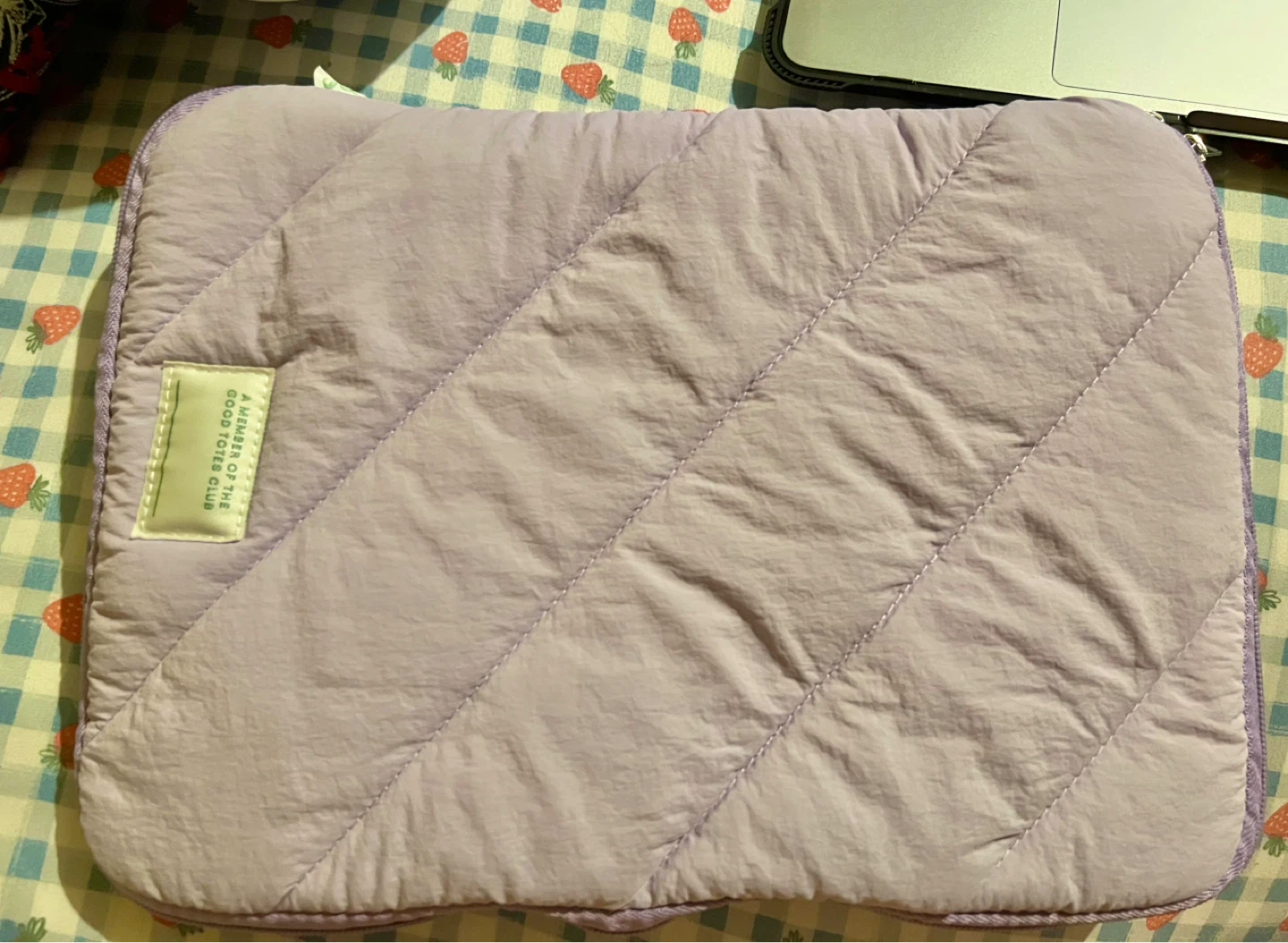 Purple Quilted  Sleeve Case