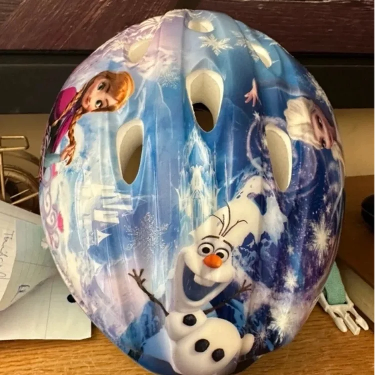 frozen motorcycle helmet Spartan M-50-52cm SP-9107 shell that is designed to absorb impact in falls Disney Frozen Bike Helmet