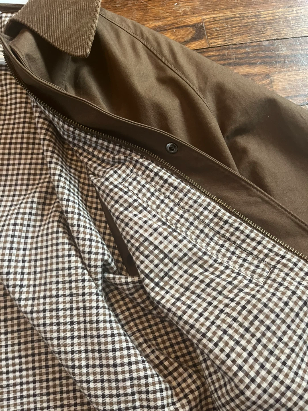 UNIQLO Brown Jacket with Plaid Lining - photo 3