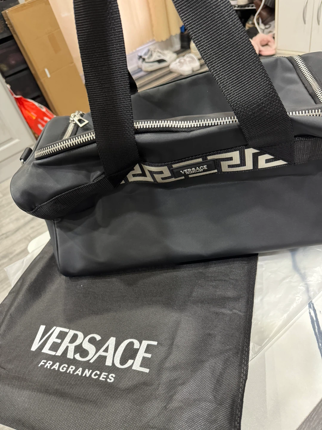 Versace Authentic Black Duffle Bag (BRAND NEW) - photo 2
