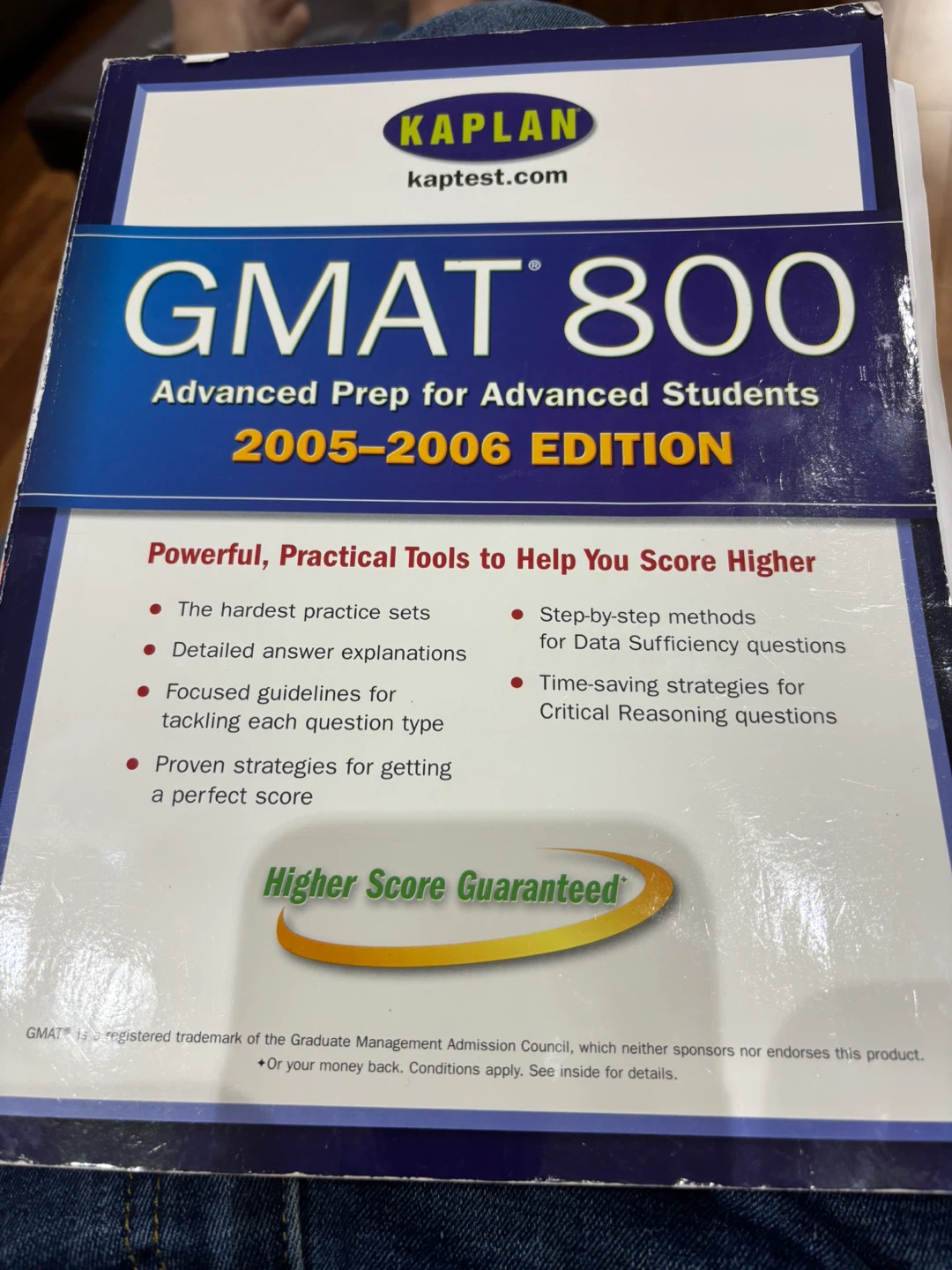 Kaplan GMAT 800 Advanced Prep 2005-2006 Edition Book