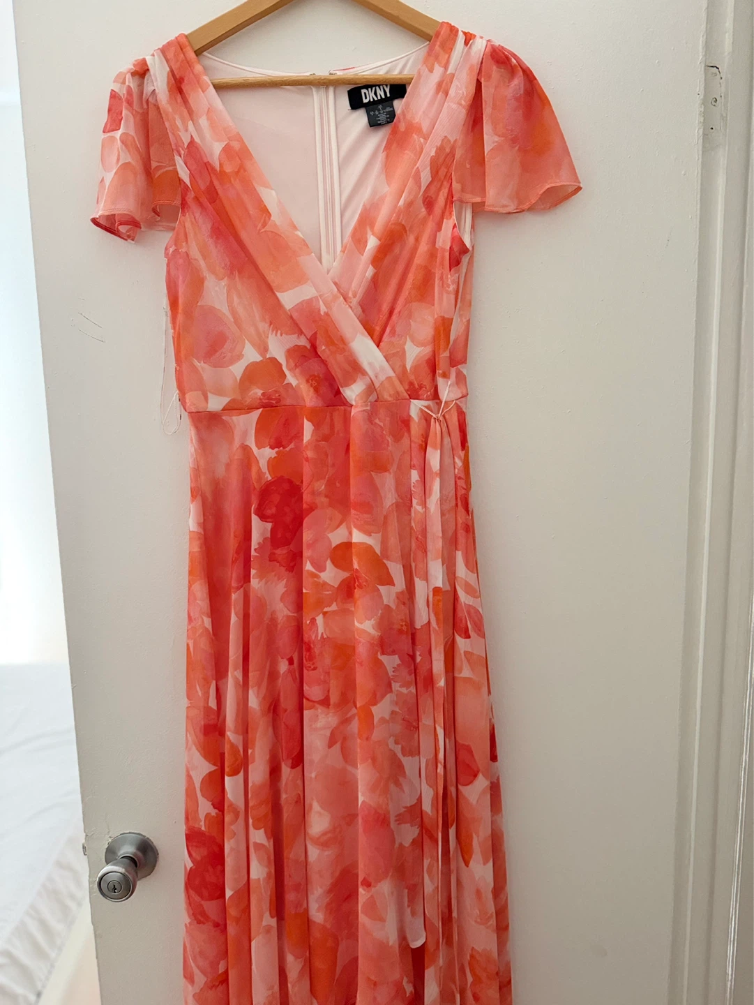 CLOSET CLEANOUT DKNY Floral Wrap Maxi Dress