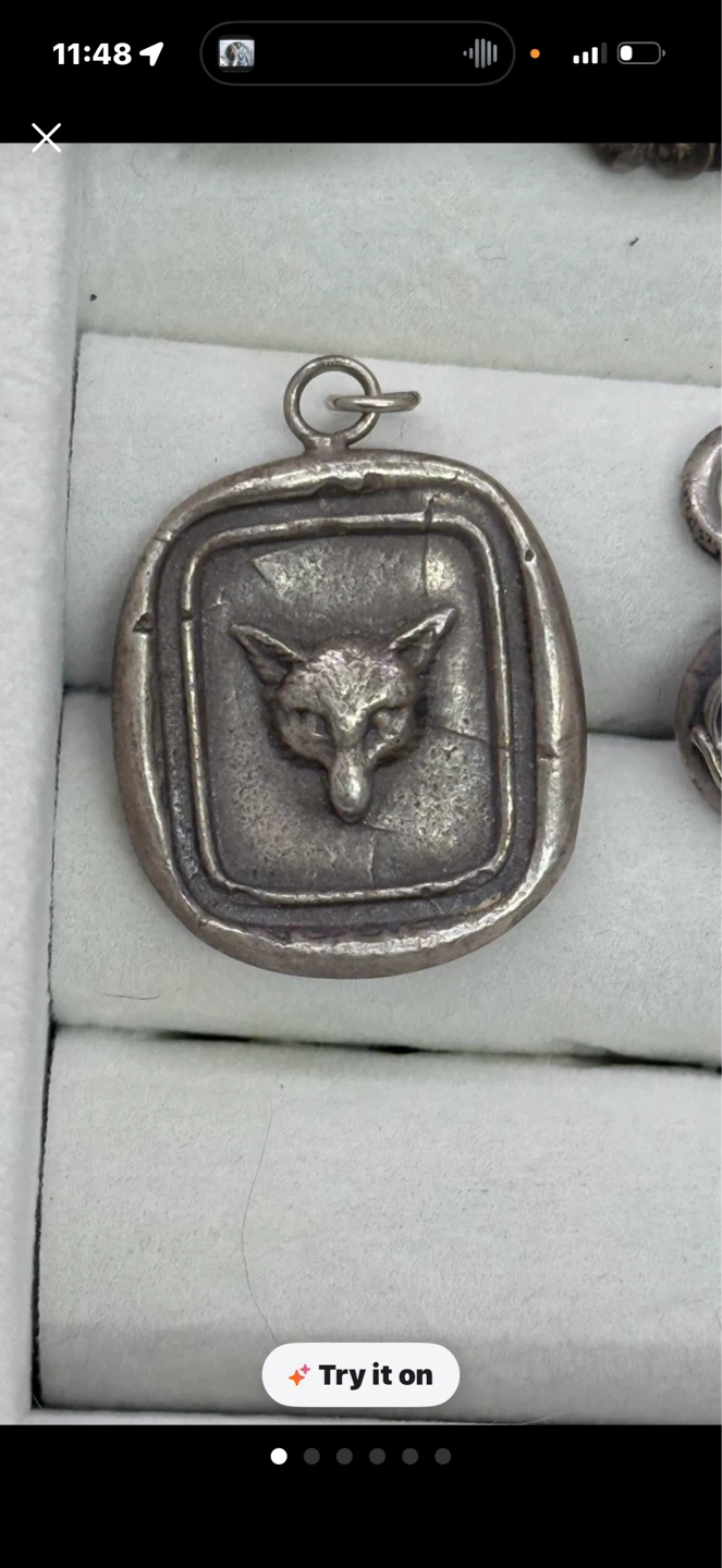 Pyrrha Fox Talisman Pendant Sterling Silver Retired