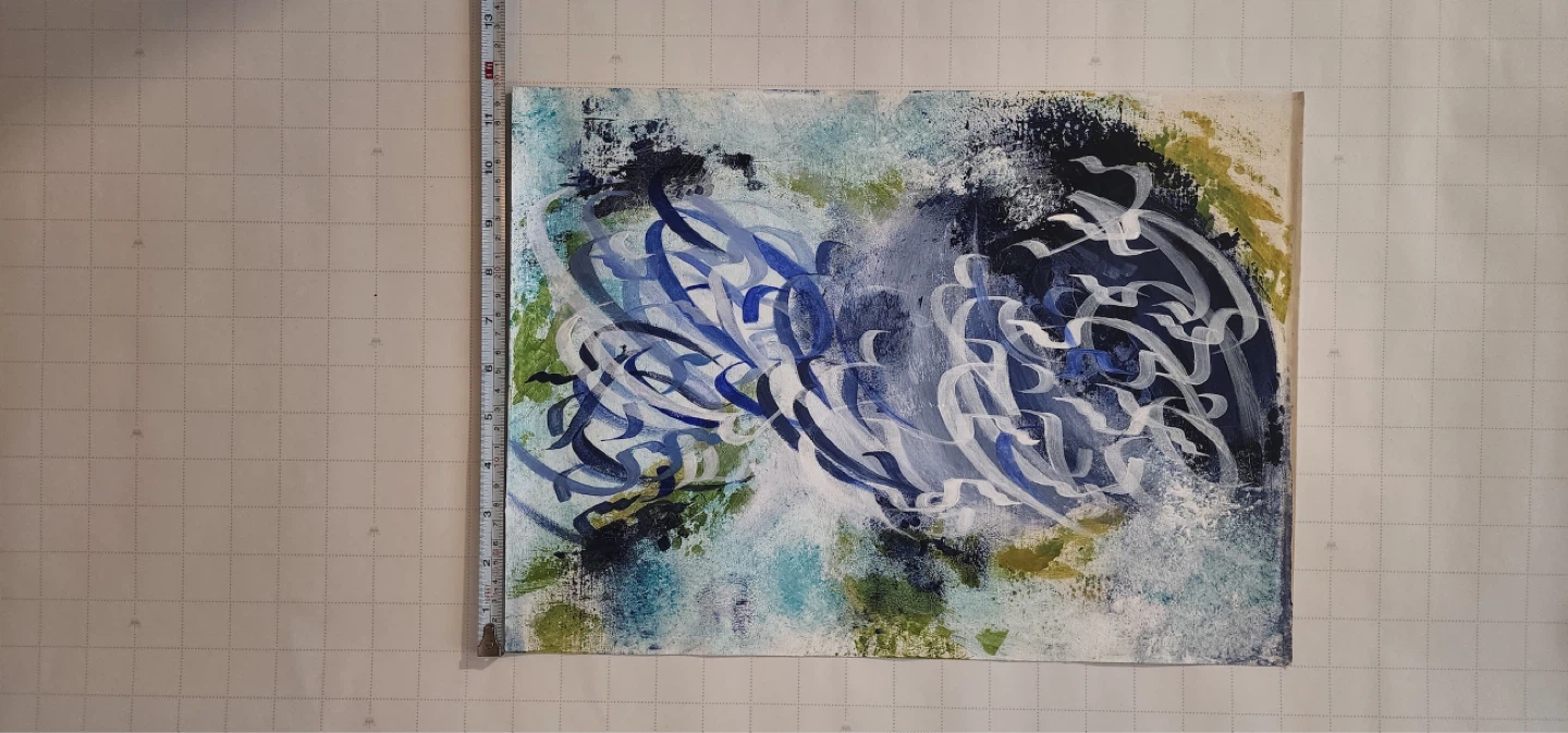 Abstract Calligraphy Art Painting - Original handsome - photo 3