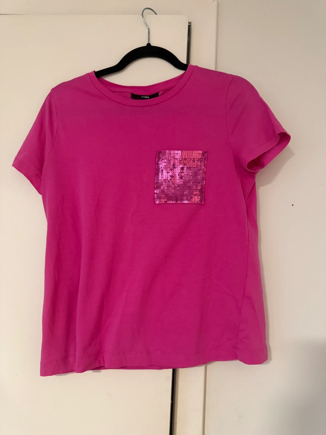DKNY Pink Sequin Pocket T-Shirt Size S - photo 3