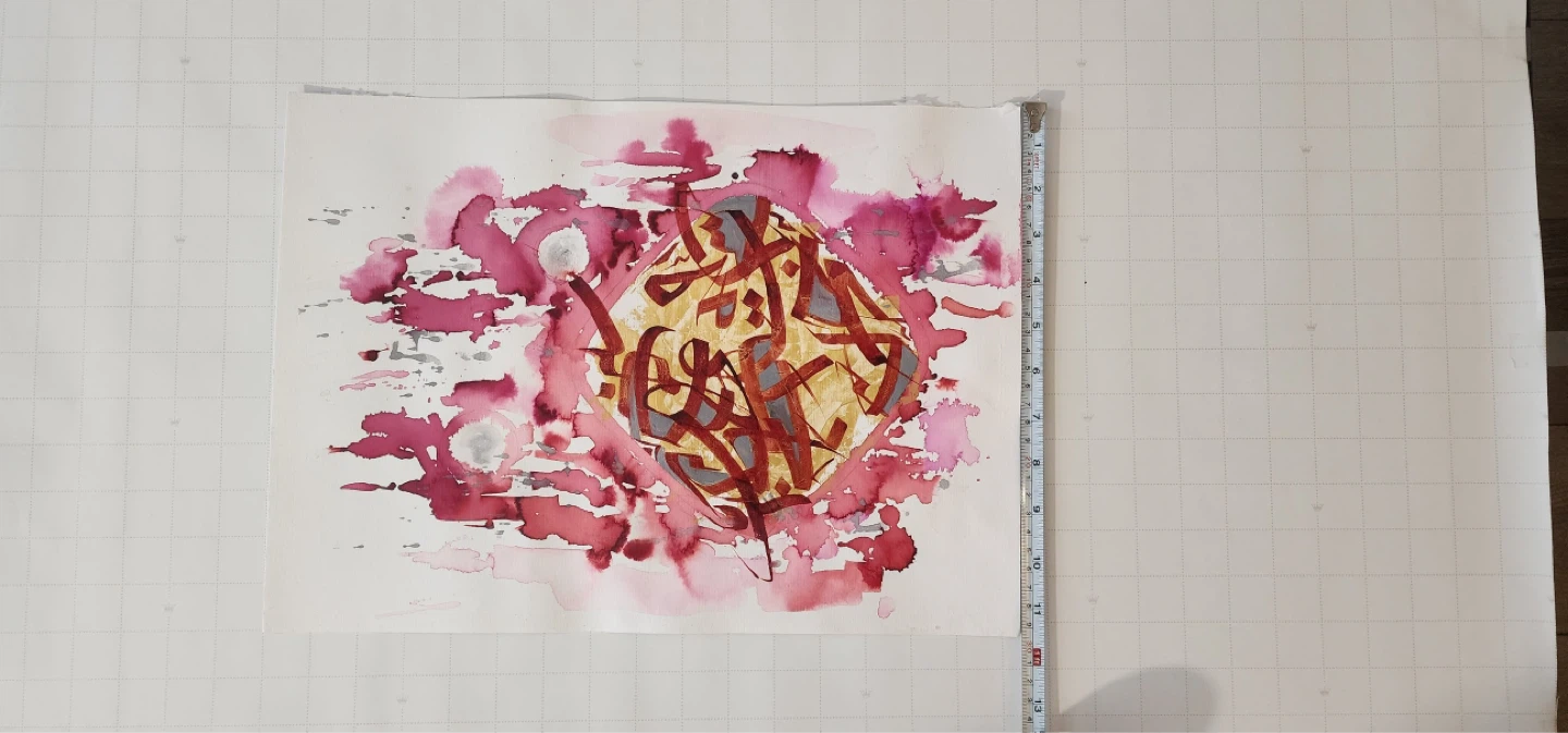 Original Abstract Watercolor Art Painting - photo 3