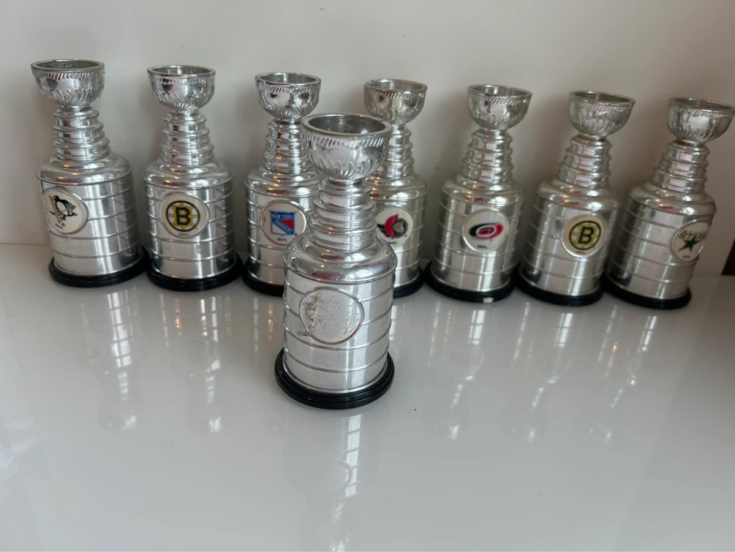 NHL Stanley Cup Replica Trophies - Set of 8