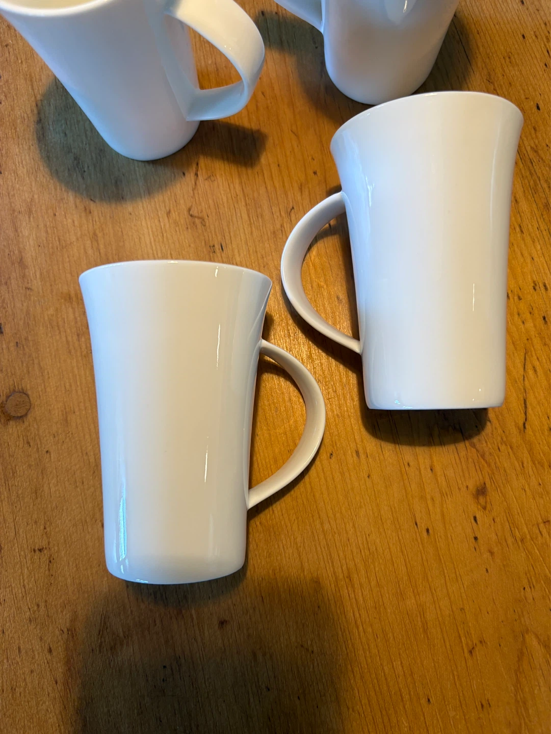 Set of 4 White Ceramic Mugs - photo 3