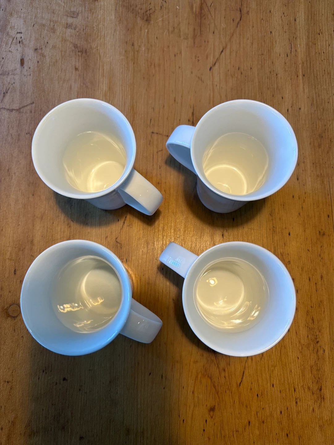 Set of 4 White Ceramic Mugs - photo 2