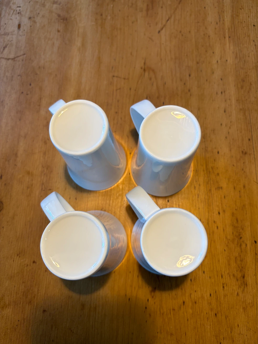 Set of 4 White Ceramic Mugs - photo 4