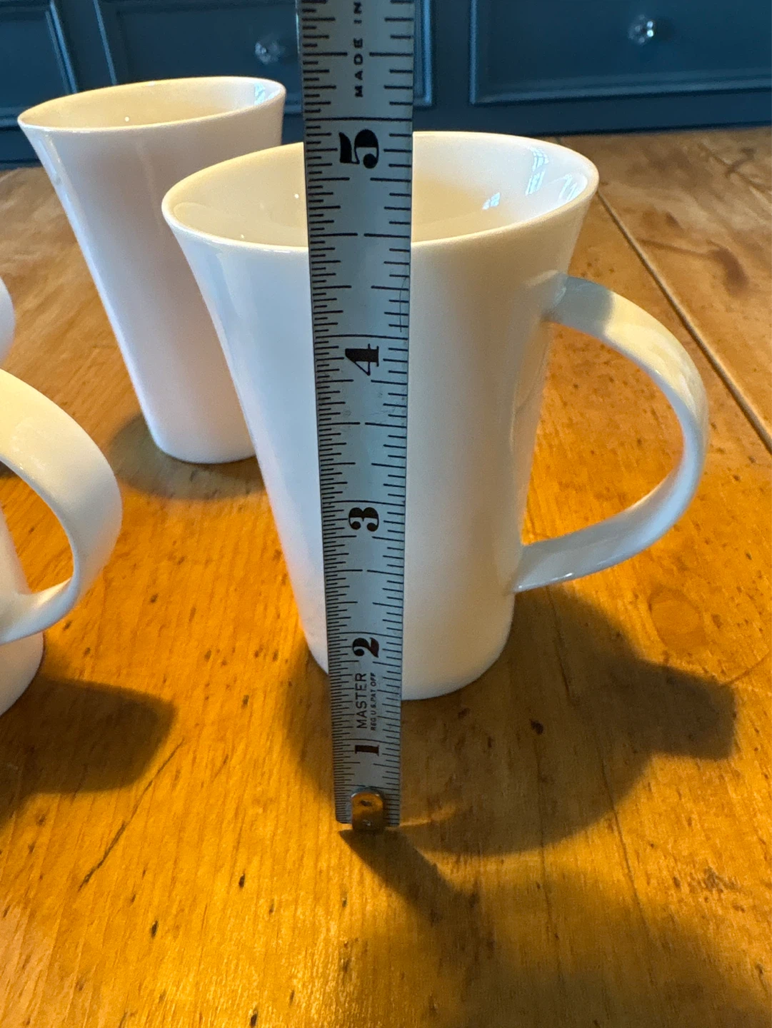 Set of 4 White Ceramic Mugs - photo 5
